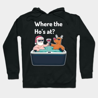 Where the Hoes at Ugly Christmas Sweater Hohoho Xmas Hoodie